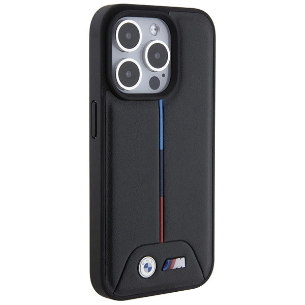 BMW Quilted Tricolor iPhone 15 Pro Case - sort