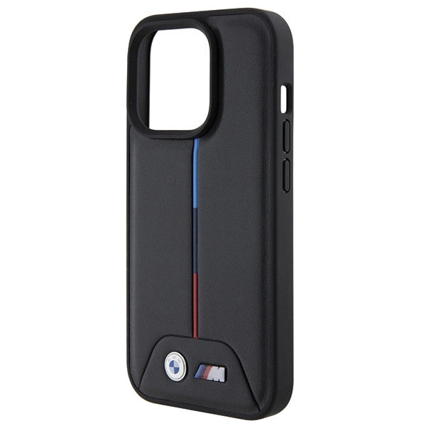 BMW Quilted Tricolor iPhone 15 Pro Case - sort