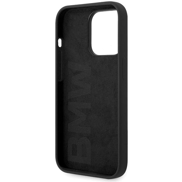 BMW silikone metal logo iPhone 15 Pro Max-kasse - sort