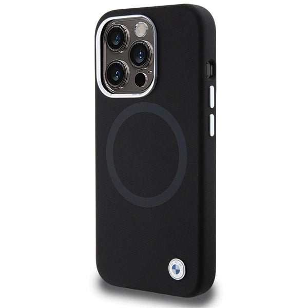 BMW Signature Liquid Silicone MagSafe-foder for iPhone 15 Pro - sort