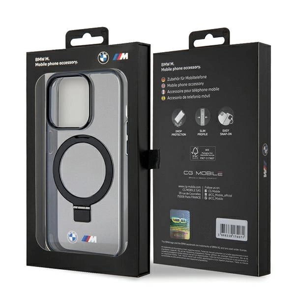 BMW Ring Stand M Collection MagSafe Case til iPhone 15 Pro - sort