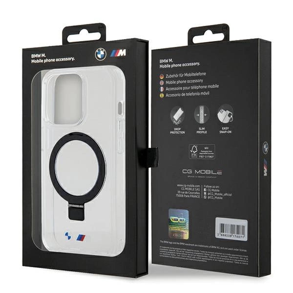 BMW Ring Stand M Collection MagSafe Case til iPhone 15 Pro - klar