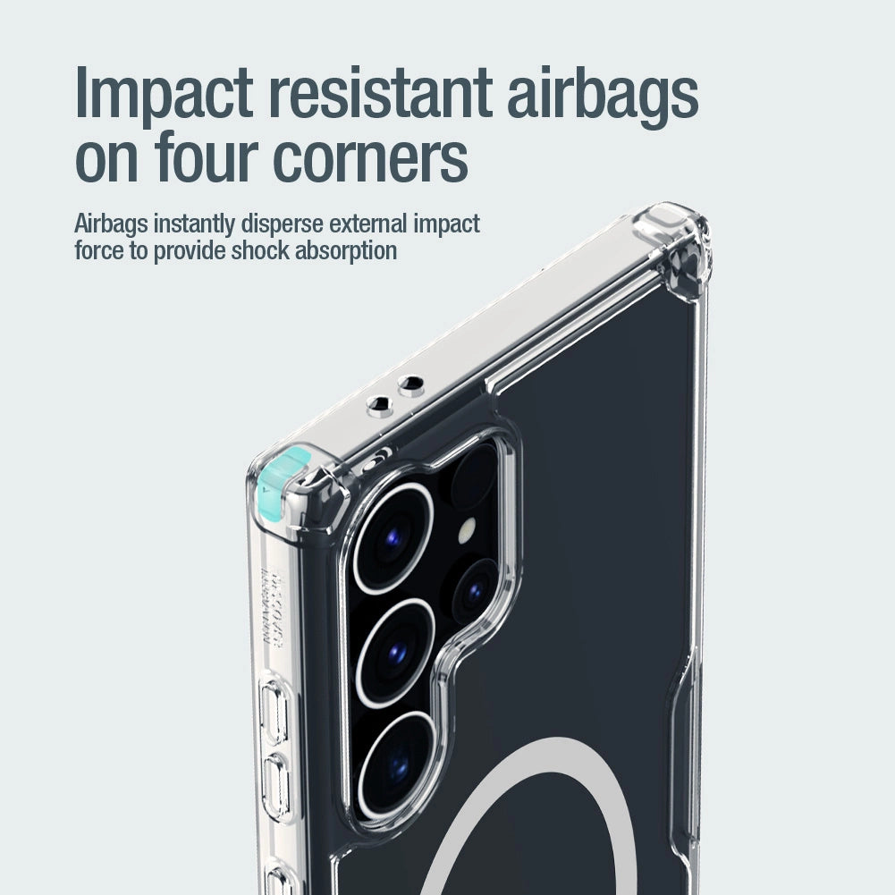 Nillkin Nature Pro pansret kuffert med magnetisk ring til Samsung Galaxy S24 Ultra - hvid