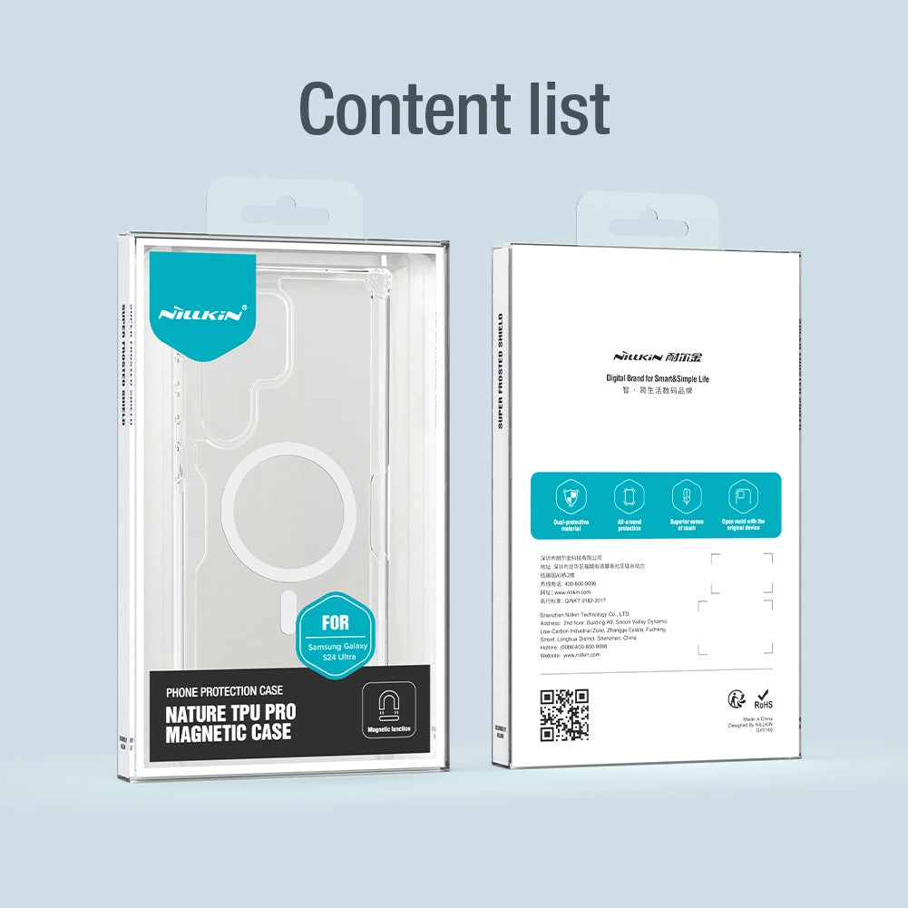 Nillkin Nature Pro pansret kuffert med magnetisk ring til Samsung Galaxy S24 Ultra - hvid