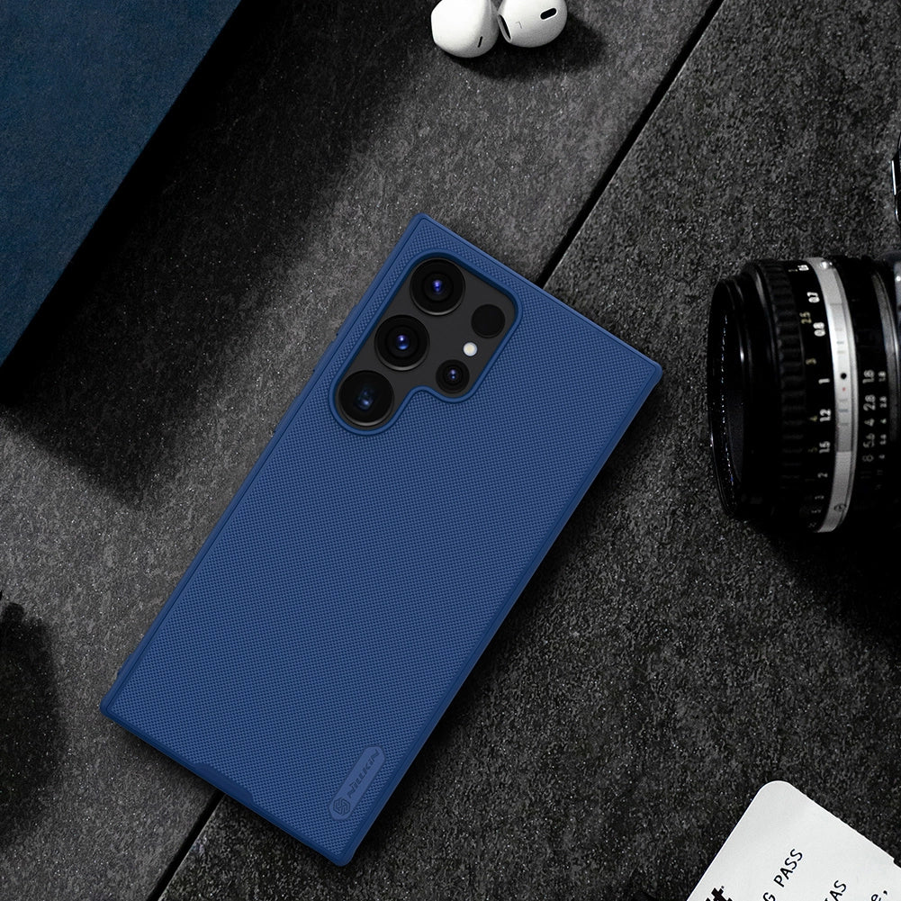 Nillkin Super Frosted Shield Pro pansret kuffert til Samsung Galaxy S24 Ultra - blå