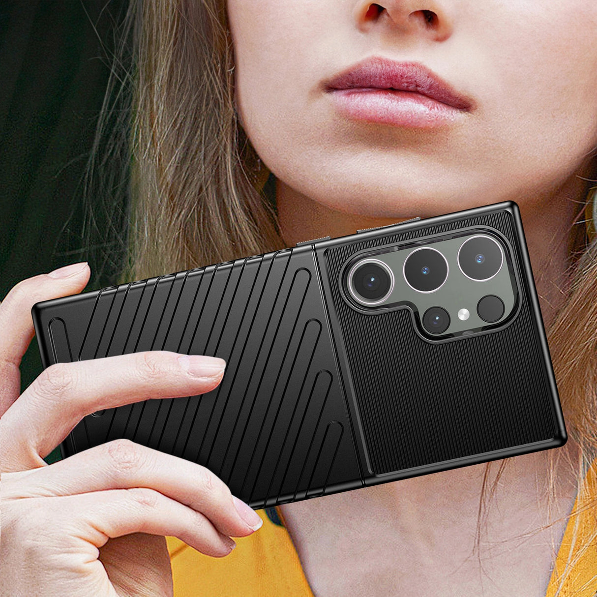 Thunder Case pansret kuffert til Samsung Galaxy S24 Ultra - sort