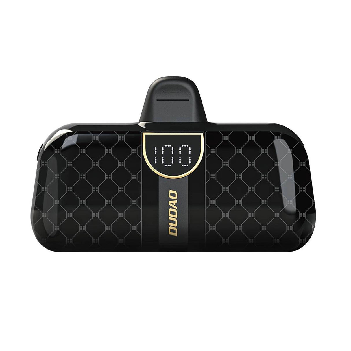 Dudao K20SL 5000mAh mini powerbank med Lightning / USB-C-stik - sort