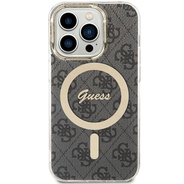Guess IML 4G MagSafe-hylster til iPhone 15 Pro - sort