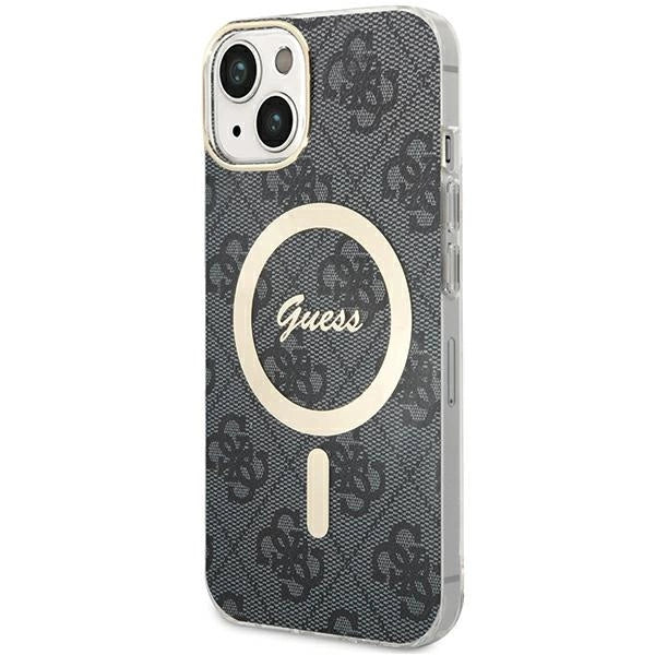 Guess IML 4G MagSafe-hylster til iPhone 15 - sort