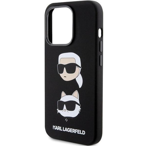 Karl Lagerfeld Silicone Karl&Choupette Head case for iPhone 15 Pro Max - black