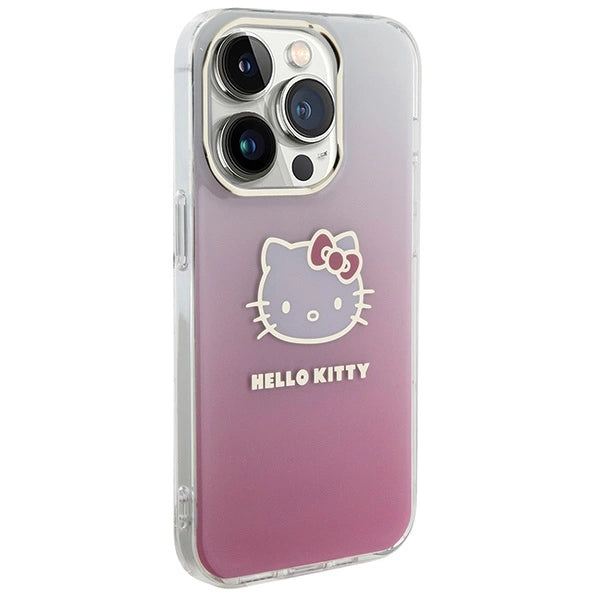 Hello Kitty IML Gradient Electrop Kitty Head case for iPhone 14 Pro Max - pink