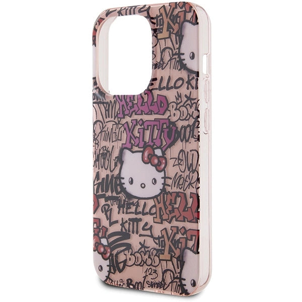 Hello Kitty IML Tags Graffiti case for iPhone 14 Pro Max - pink