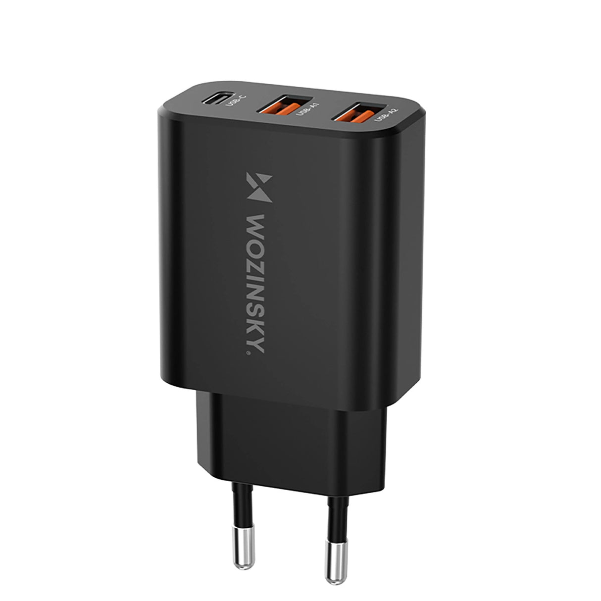 Wozinsky CWCUCB 30W USB-C / 2 x USB-A Wall Charger - sort