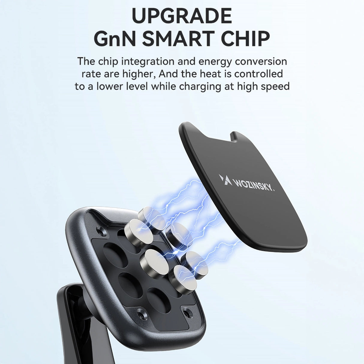 Wozinsky WUMTD magnetisk telefonholder til bilens instrumentbræt - sort