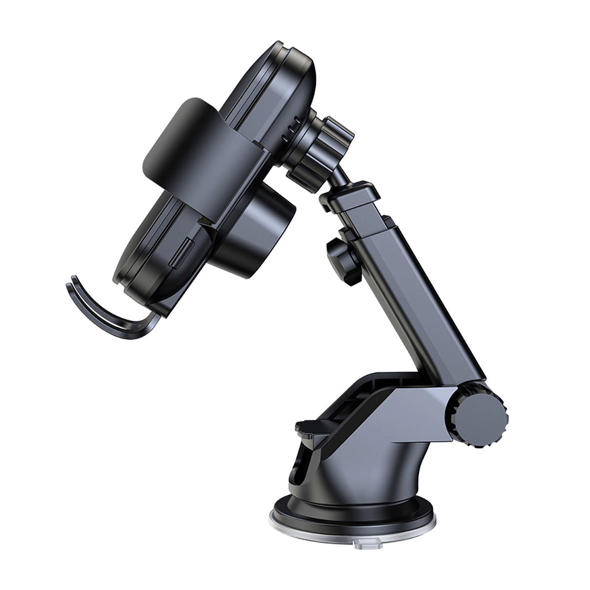 Wozinsky WUMID-telefonholder med 15W induktiv oplader til bilens instrumentbræt - sort