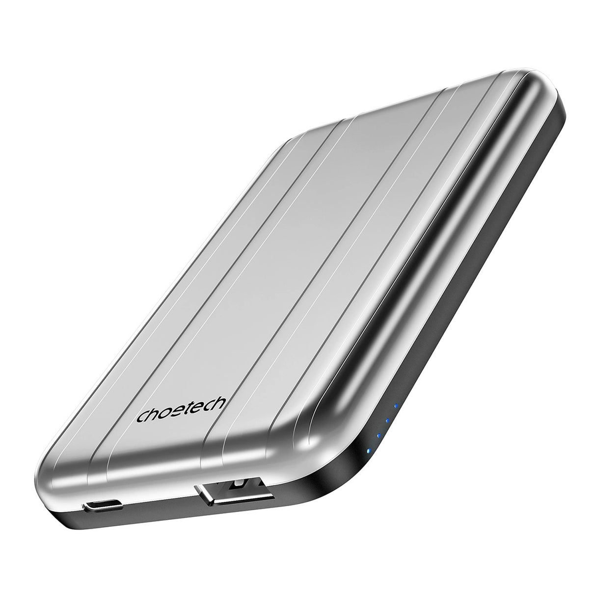 Choetech B655 mini trådløs magnetisk powerbank 5000mAh - sølv