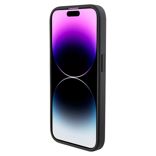 Ferrari perforerede bølger Metal Logo sag til iPhone 15 Pro - sort