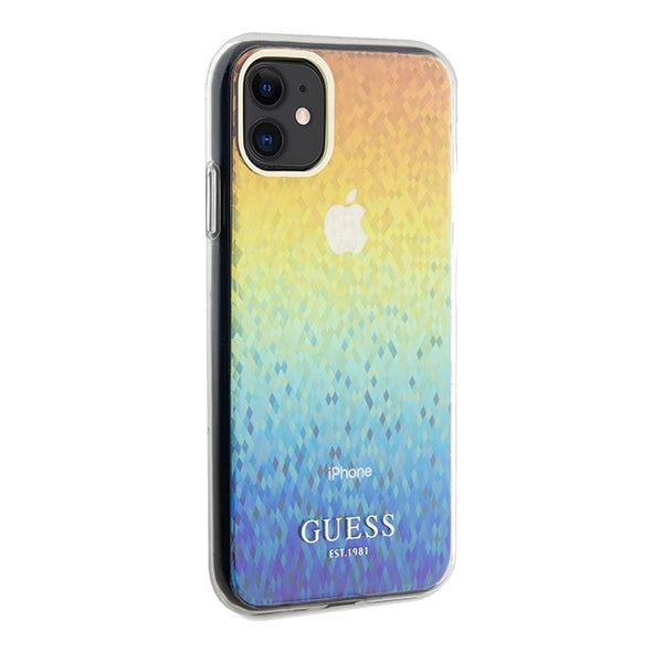 Guess IML Faceted Mirror Disco Iridescent Case til iPhone 11 / Xr - flerfarvet