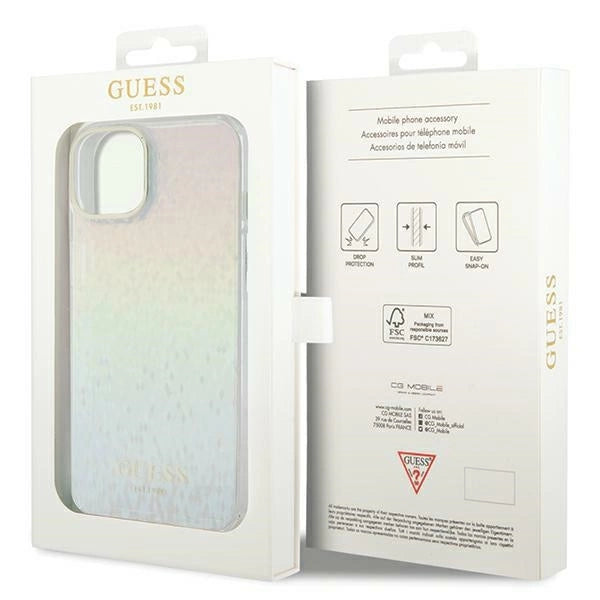 Guess IML Faceted Mirror Disco Iridescent Case til iPhone 12/12 Pro - flerfarvet