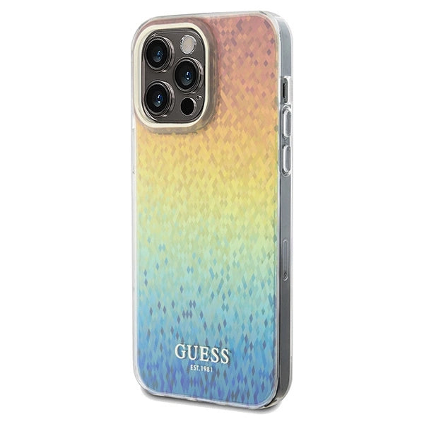 Guess IML Faceted Mirror Disco Iridescent Case til iPhone 13 Pro / 13 - flerfarvet