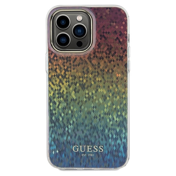 Guess IML Faceted Mirror Disco Iridescent Case til iPhone 13 Pro / 13 - flerfarvet