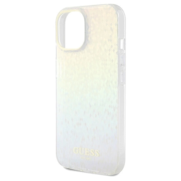 Guess IML Faceted Mirror Disco Iridescent Case til iPhone 14 / 15 / 13 - flerfarvet