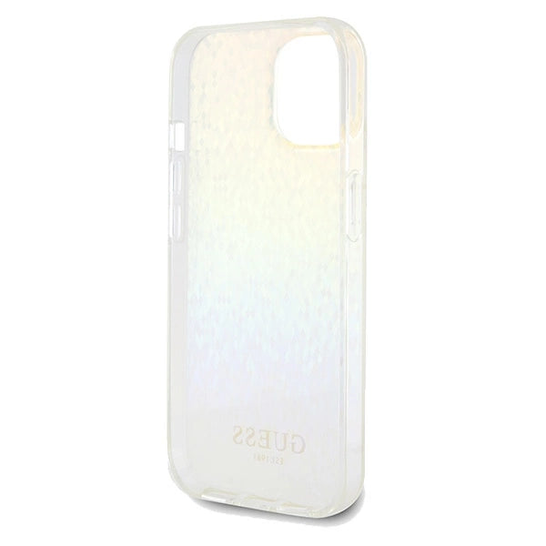 Guess IML Faceted Mirror Disco Iridescent Case til iPhone 14 / 15 / 13 - flerfarvet