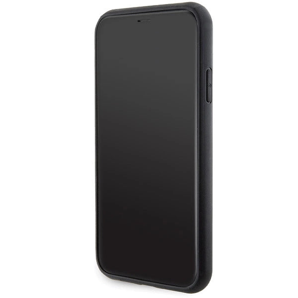 Karl Lagerfeld Gripstand Saffiano Choupette Pins Case for iPhone 11 / Xr - Black