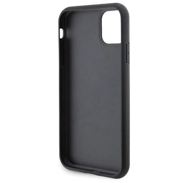 Karl Lagerfeld Gripstand Saffiano Choupette Pins Case for iPhone 11 / Xr - Black