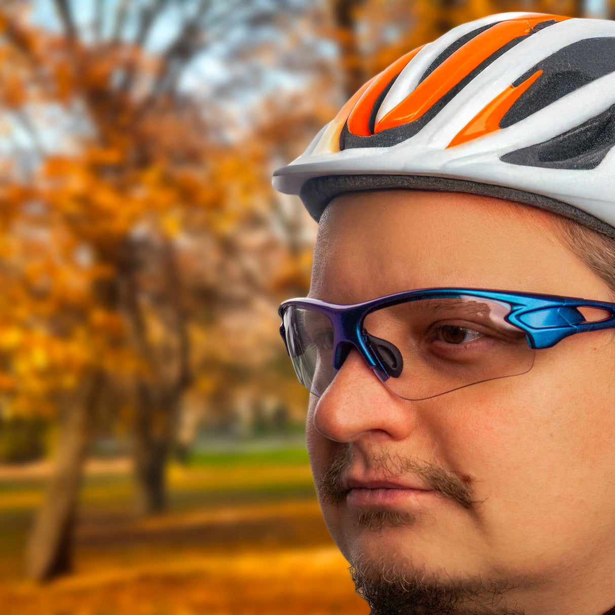 Rockbros 10069 photochromic UV400 cycling glasses - blue