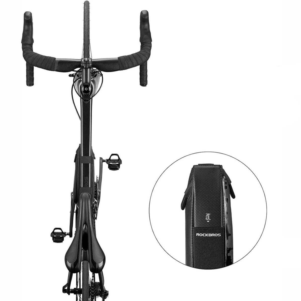 Rockbros B39-2 waterproof bicycle bag for frame - black