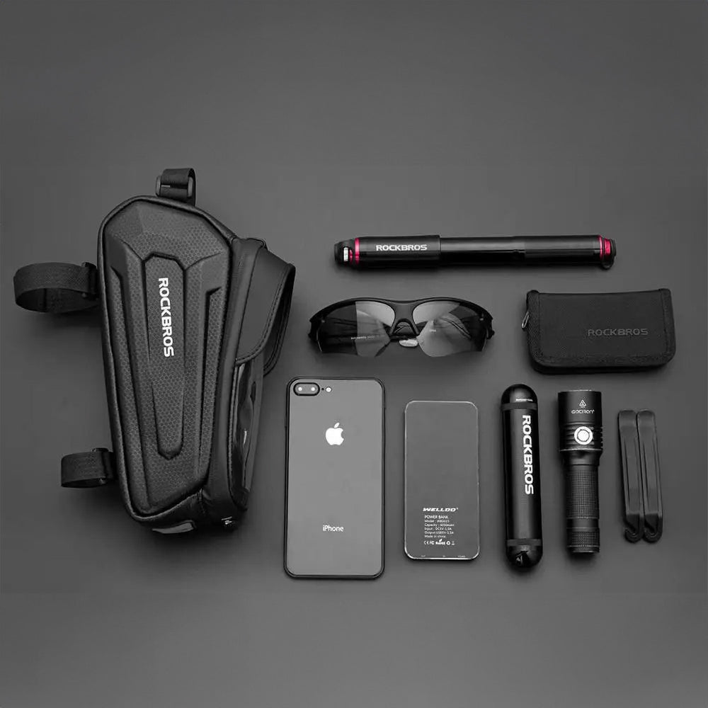 Rockbros B68-1 cykeltaske med telefonlomme, 1.7l, sort