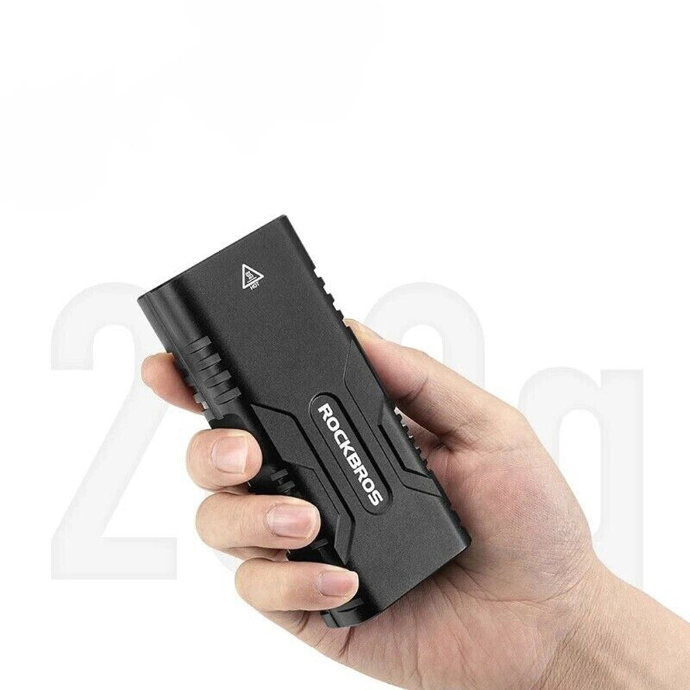 Rockbros 24310002001 bicycle light 850 lm with powerbank function + USB-C - USB-A cable - black