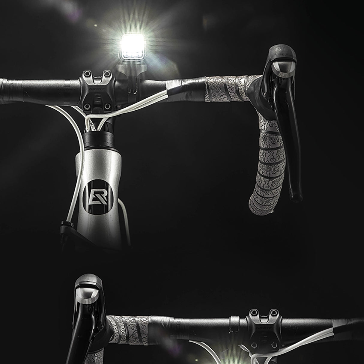Rockbros 24610002001 front bicycle light 1000 lm + USB-C - USB-A cable - black