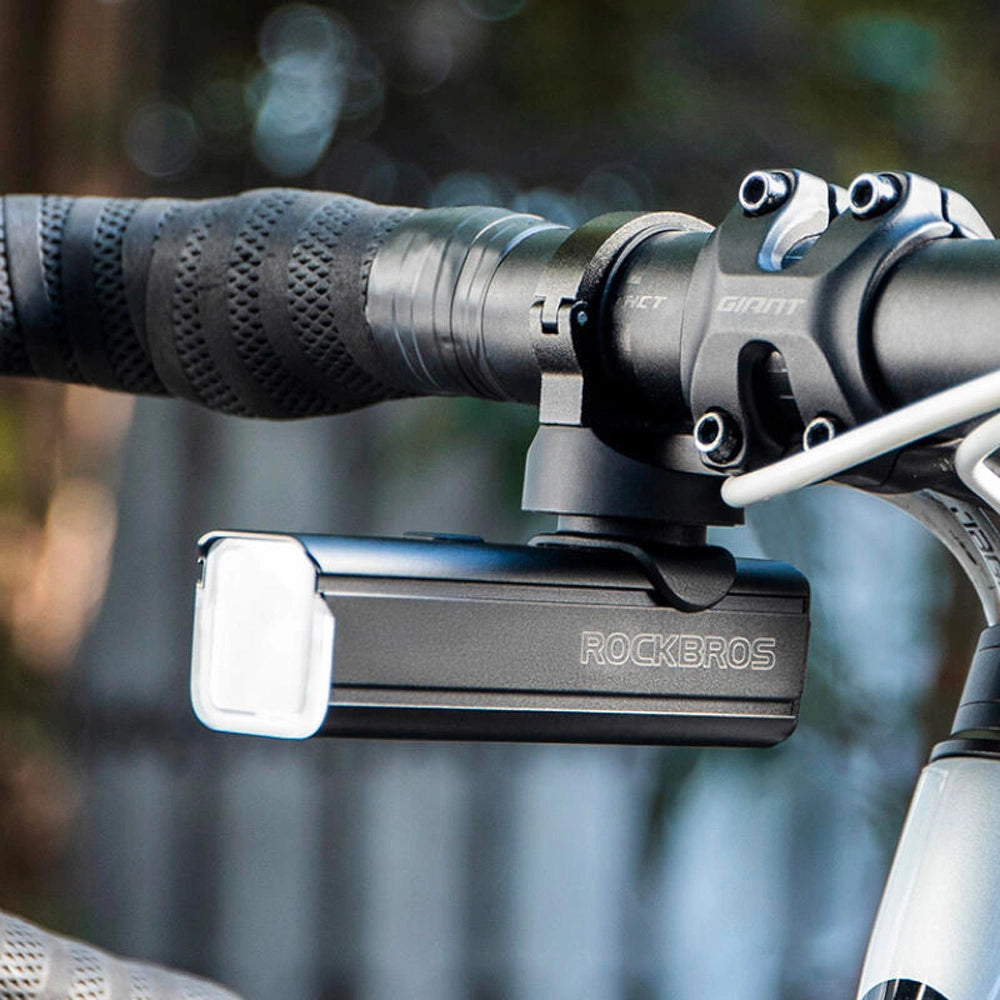 Rockbros 24610002001 front bicycle light 1000 lm + USB-C - USB-A cable - black