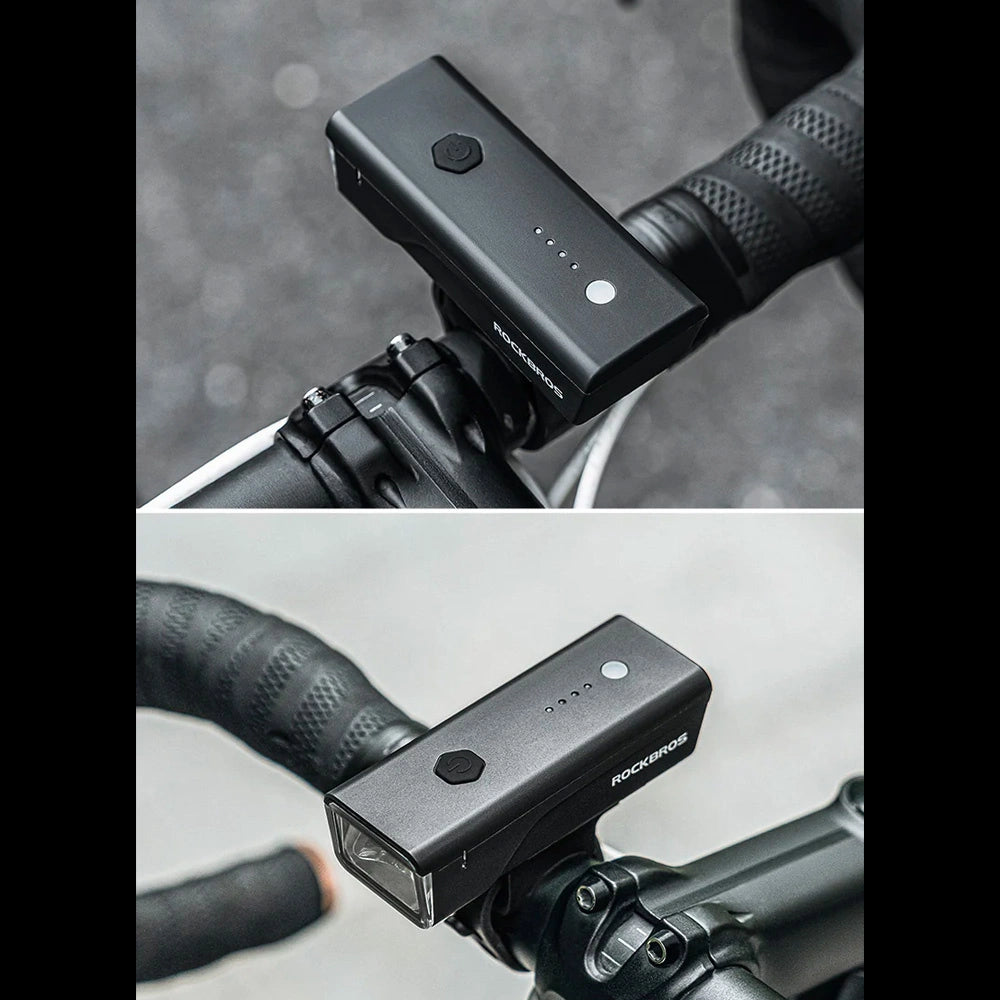 Rockbros 24510003001 front bicycle light 260 lm + USB-C - USB-A cable - black