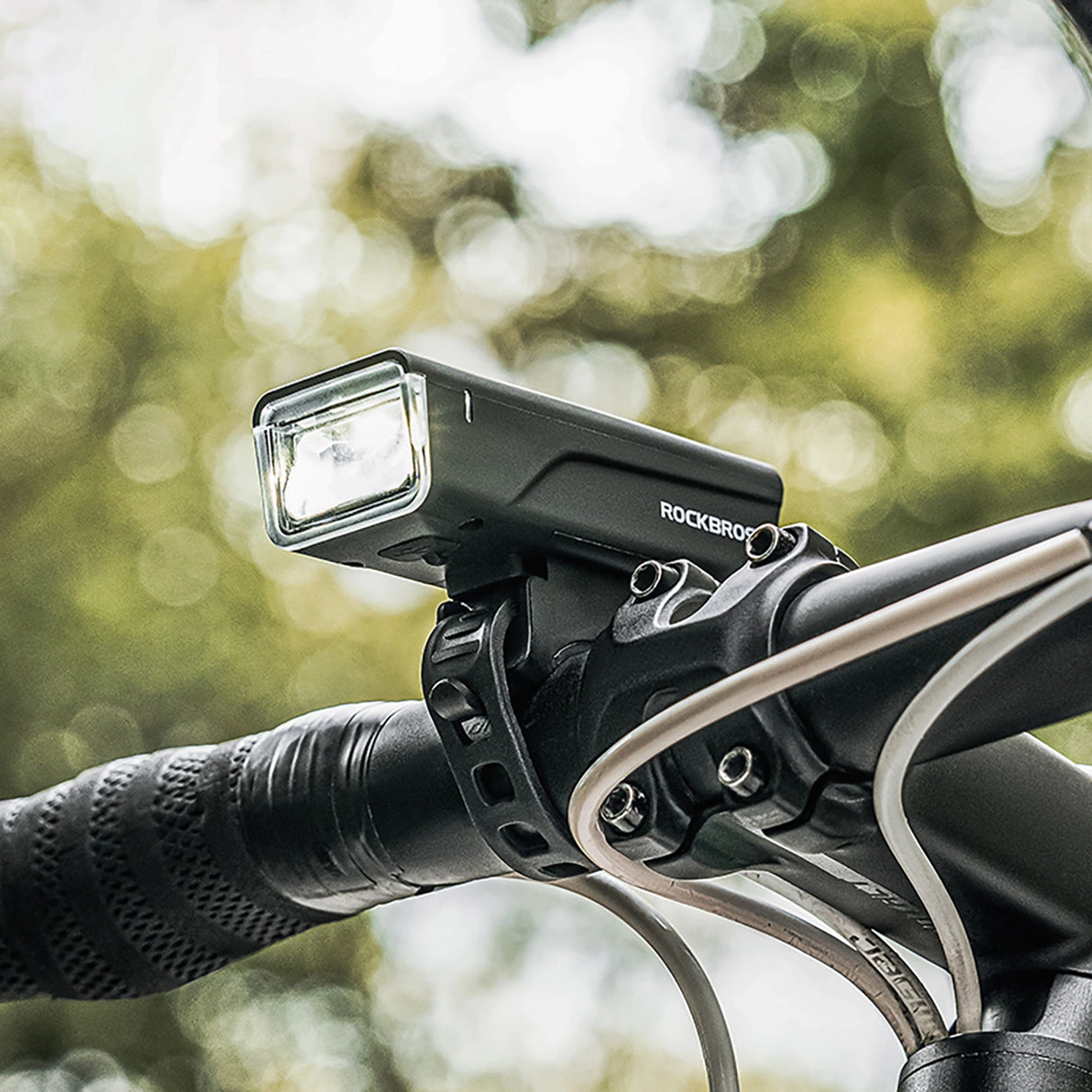 Rockbros 24510003001 front bicycle light 260 lm + USB-C - USB-A cable - black