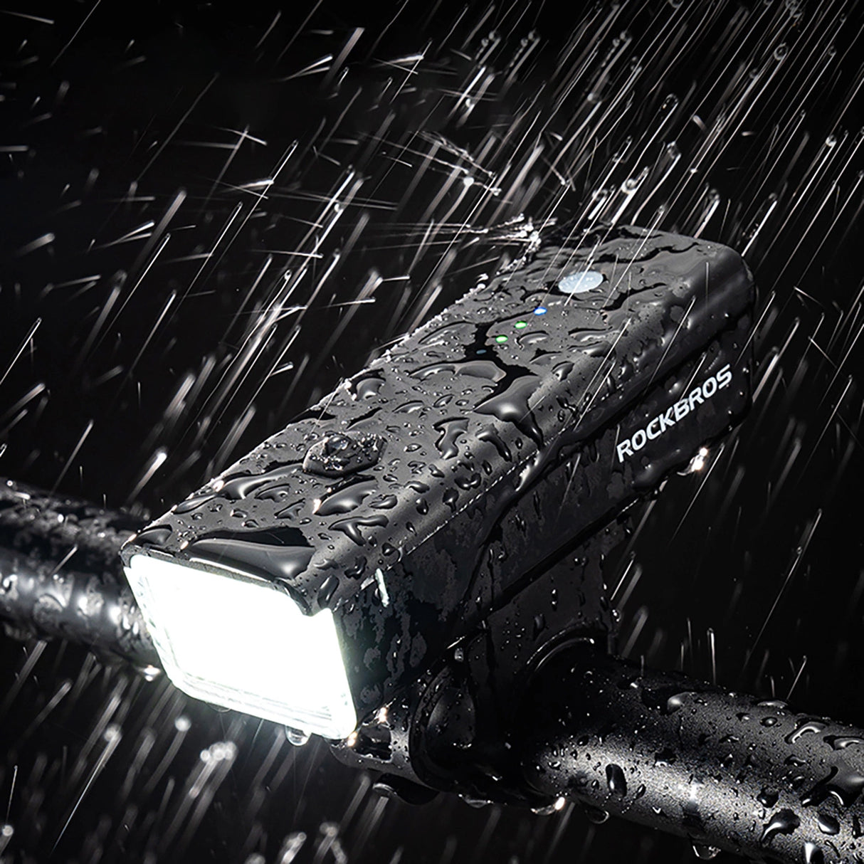Rockbros 24510003001 front bicycle light 260 lm + USB-C - USB-A cable - black