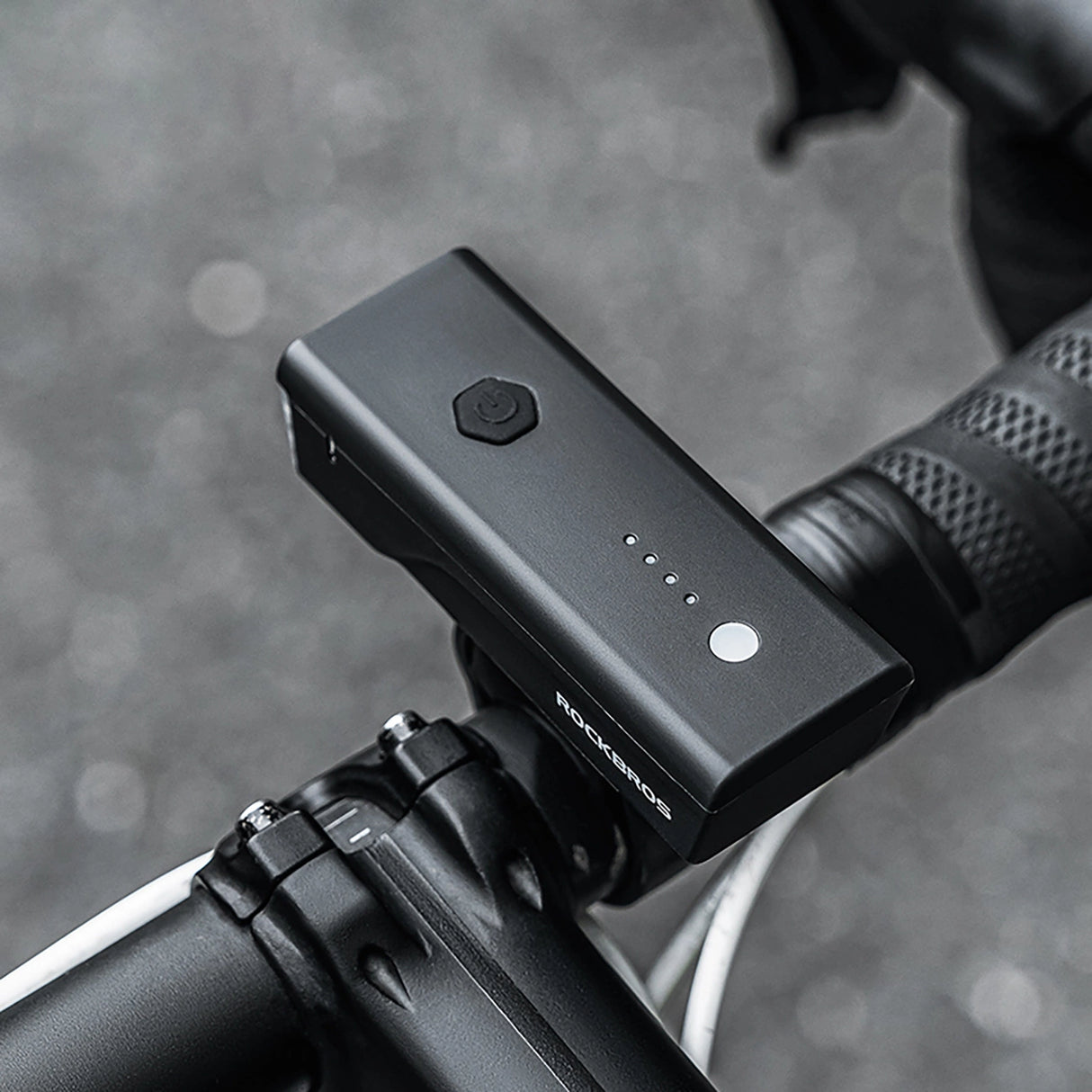 Rockbros 24510003001 front bicycle light 260 lm + USB-C - USB-A cable - black