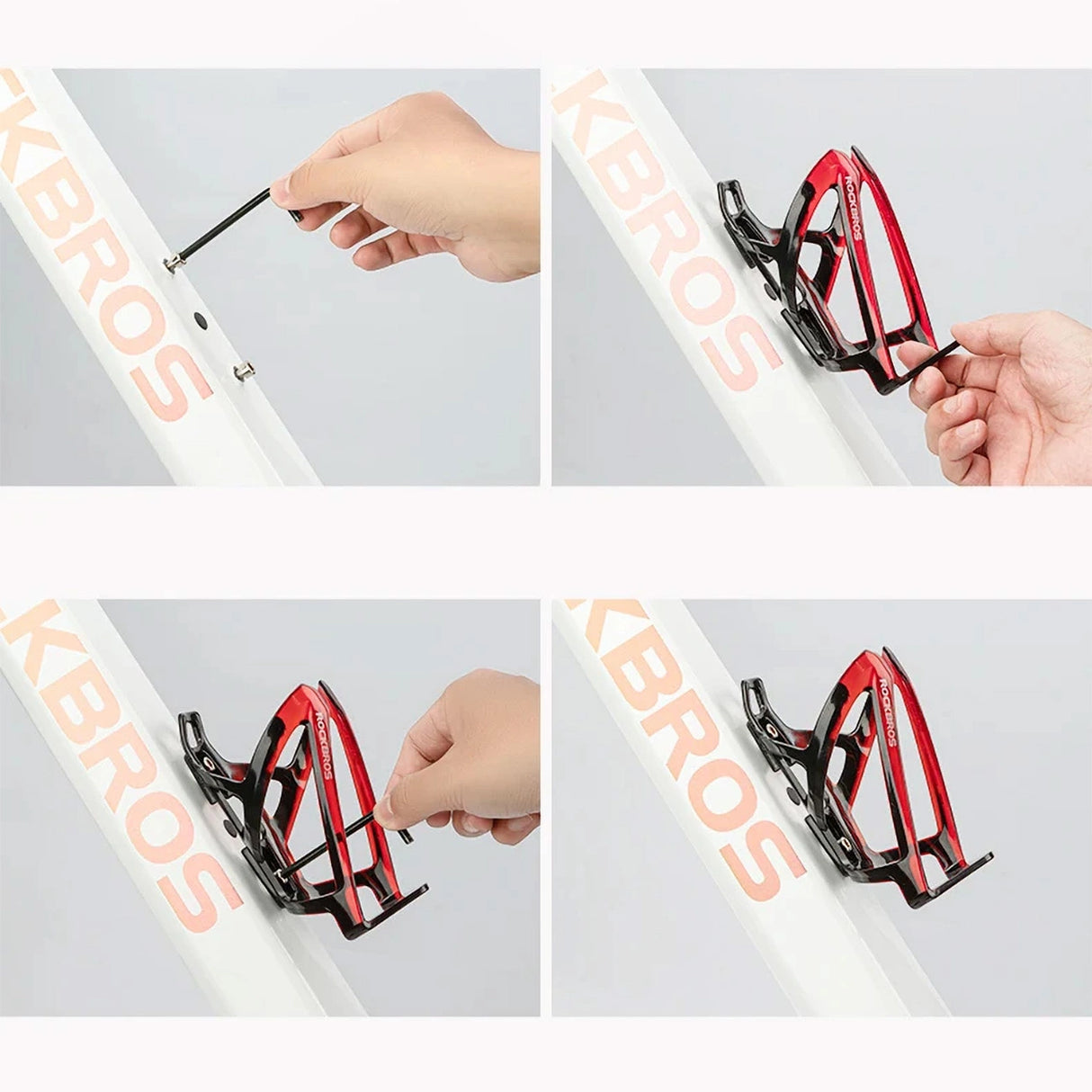 Rockbros FK338 Bike Bottle Holder - Black and Red