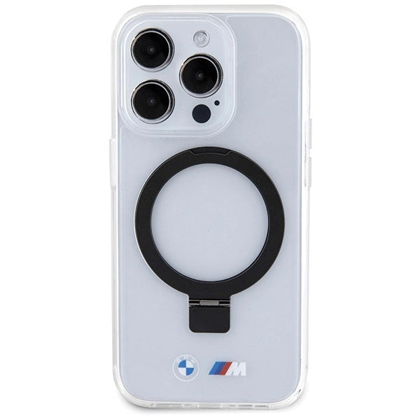BMW Ring Stand M Collection MagSafe-hylster til iPhone 15 Pro Max - gennemsigtigt