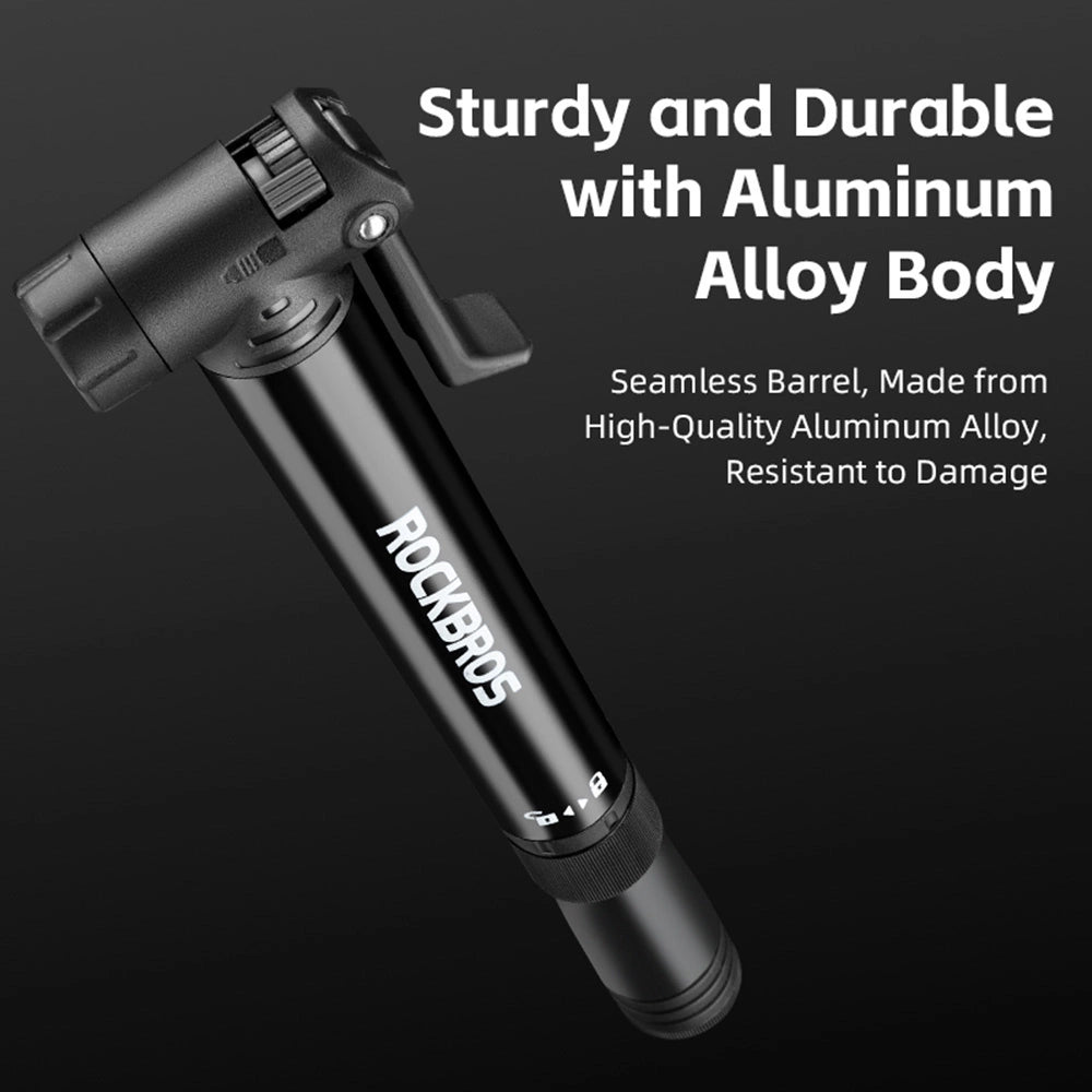 Rockbros 42320010001 Bicycle Pump Hand + Screwdriver - Black