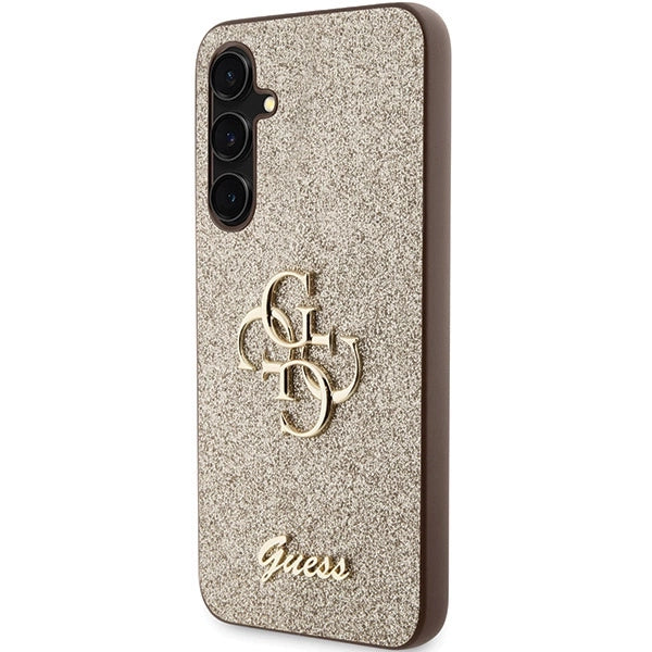Guess GUHCS23FEHG4SGD S23 FE S711 guld/guld hardcase Glitter Script Big 4G