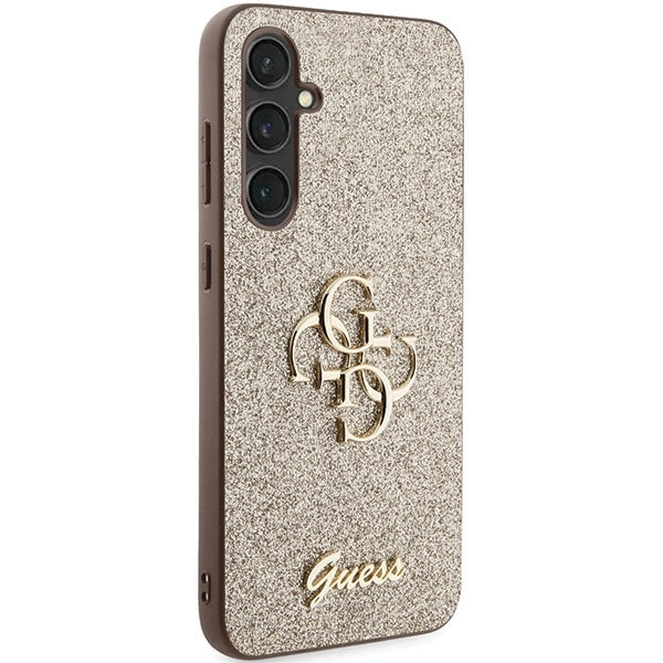 Guess GUHCS23FEHG4SGD S23 FE S711 guld/guld hardcase Glitter Script Big 4G
