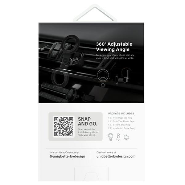 Uniq Trelix Car magnetisk bilholder til luftventil - sort