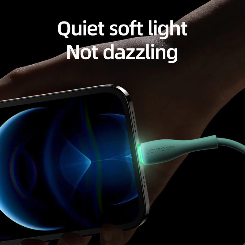 Joyroom Bowling Data Cable S-2030M8 USB-A / Lightning 3A 2m - grøn