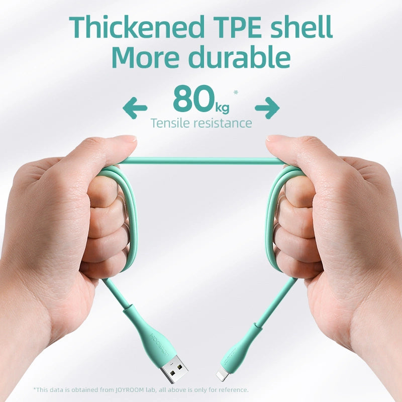 Joyroom Bowling Data Cable S-2030M8 USB-A / Lightning 3A 2m - grøn