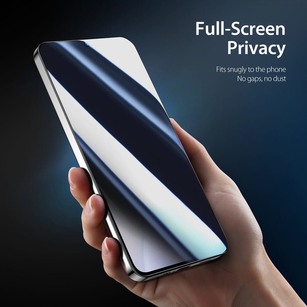 Dux Ducis Glass Privacy til Samsung S24 - med sort ramme