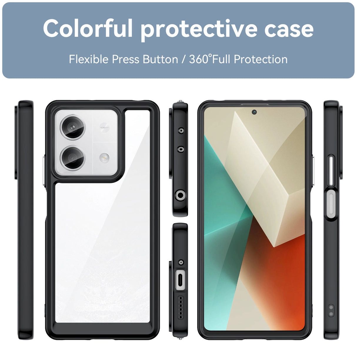 Outer Space Case med gelramme til Xiaomi Redmi Note 13 Pro - sort