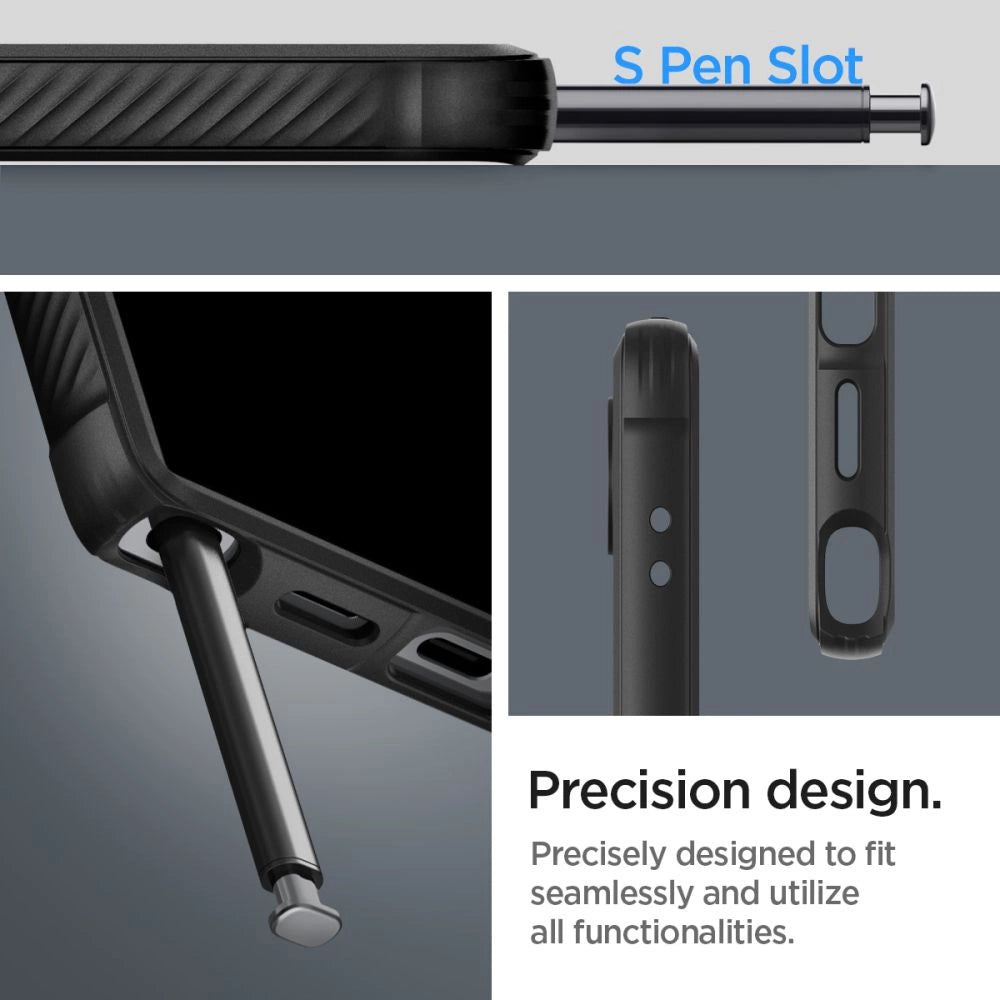 Spigen Rugged Armor Case for Samsung Galaxy S24 Ultra - Matte Black